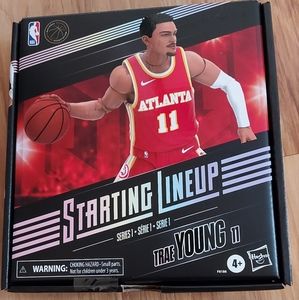 Starting Lineup Series 1 Trae Young 11 Atlanta Hawks Hasbro Figure Card